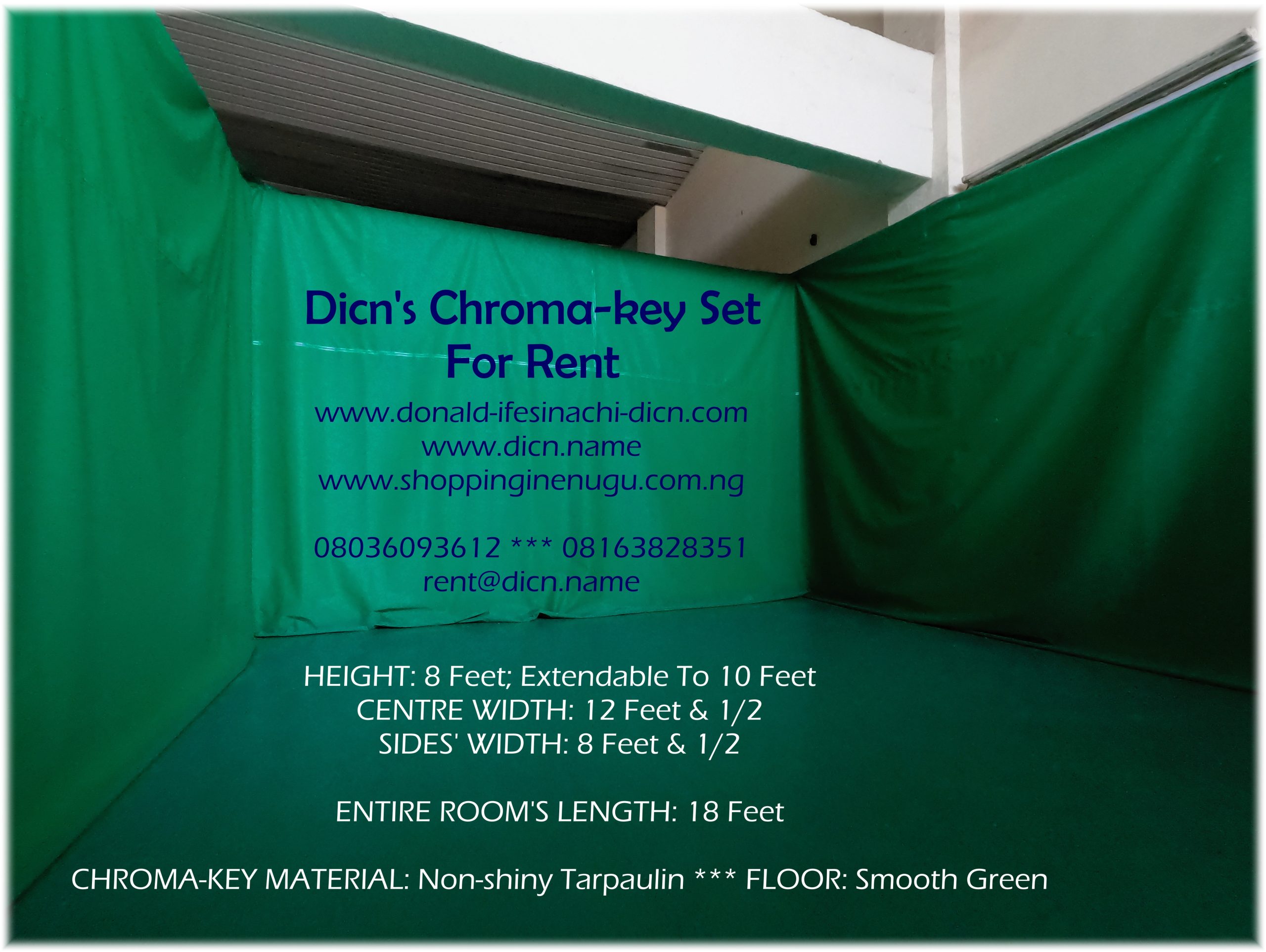 Video Or Photo Shoot Chroma-key Set For Rent At Enugu Stadium Complex- Dicn